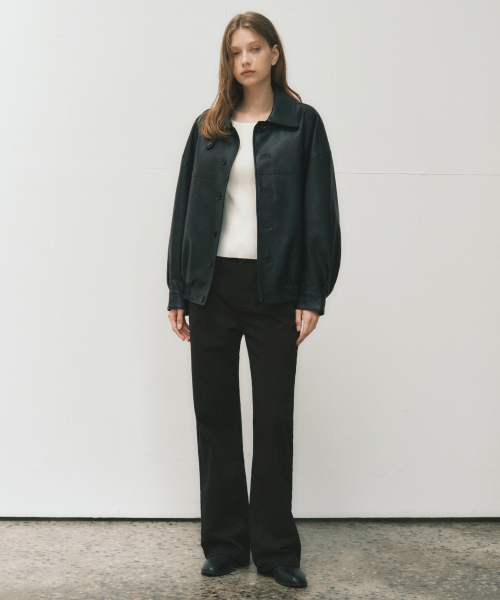 WEDNESDAYOASISFORWOMEN(ウェンズデー オアシス フォー ウーマン)の「W/クラシックコットンステッチパンツ_BLACK(W25-PT27)(その他パンツ・レディース・ブラック・SMALL/MEDIUM)」の1枚目の写真