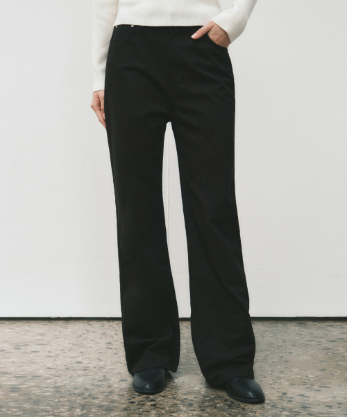 WEDNESDAYOASISFORWOMEN(ウェンズデー オアシス フォー ウーマン)の「W/クラシックコットンステッチパンツ_BLACK(W25-PT27)(その他パンツ・レディース・ブラック・SMALL/MEDIUM)」の3枚目の写真