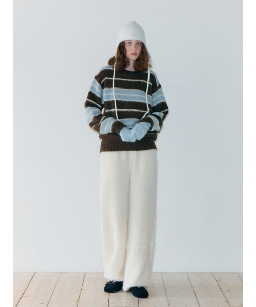 ETMON（エトモン）の「Brush Stripe Knit Pullover, Brown（ニット/セーター・レディース・その他・F）」の7枚目の写真