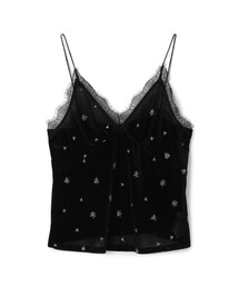 BALLSEY（ボールジィ）の「メッシュベロアエンブロイダリー キャミソールブラウス（キャミソール・レディース）」