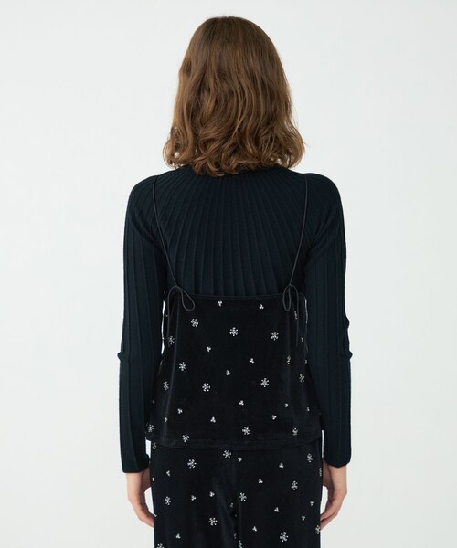 メッシュベロアエンブロイダリー キャミソールブラウス（キャミソール