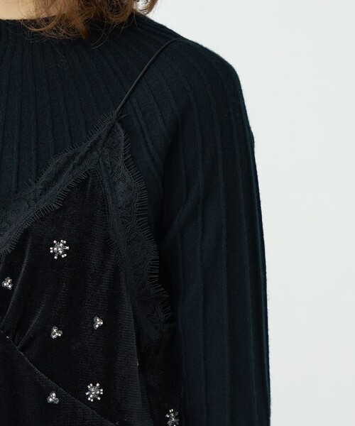 メッシュベロアエンブロイダリー キャミソールブラウス（キャミソール