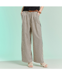 MAXZA（マージャコレクション）の「ストライプシアサッカーウエストバンドワイドパンツ（その他パンツ）」