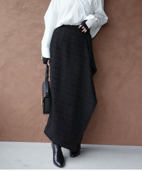 セール】ツイードラップスカート（スカート）｜anuans（アニュアンス