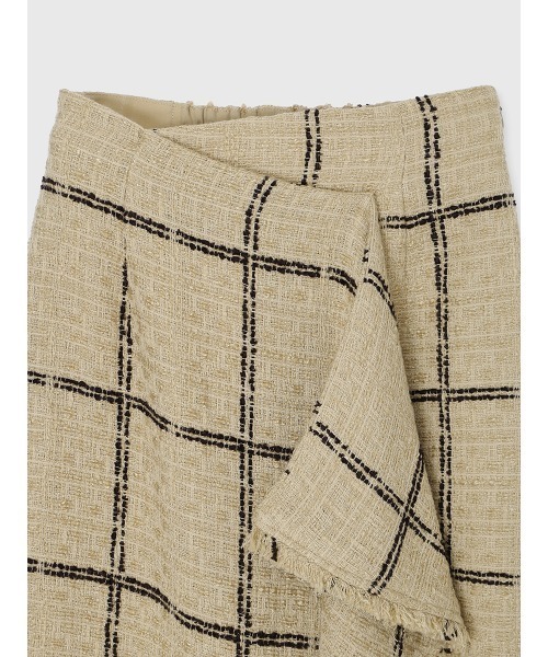 アニュアンス　ツイードスカートM アニュアンス anuans ツイードタイトスカート （IVORY） -ファッション