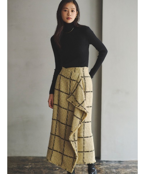 セール】ツイードラップスカート（スカート）｜anuans（アニュアンス