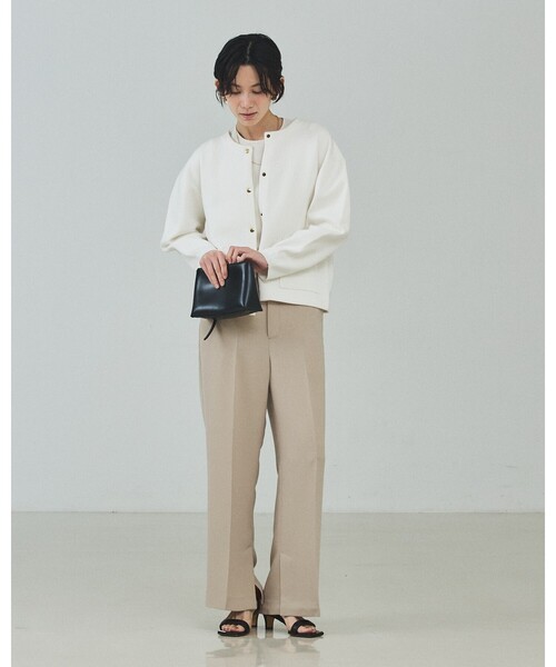 qualite（カリテ）の「ライトダブルクロスベンツ/オケージョン/セレモニー/フォーマル/オフィスカジュアル/入卒/カセット服（その他パンツ・レディース・ネイビー/ベージュ・38/36/40）」の19枚目の写真