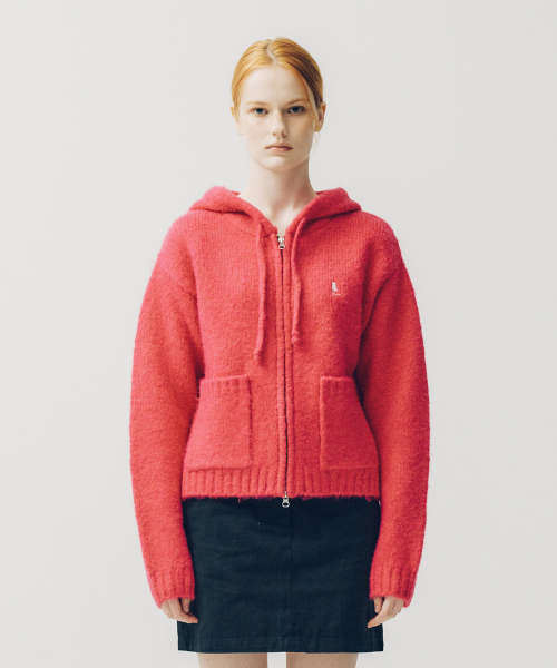 YALE(イェール)の「ウィメンズヘアリークロップニットフードジップアップ_アイボリー(ニット/セーター・レディース・その他・SMALL/MEDIUM/LARGE)」の5枚目の写真
