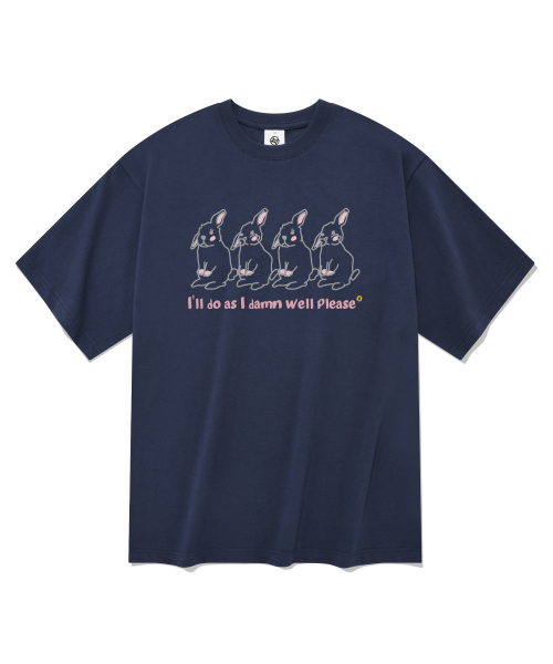 RADINEO(ラディネオ)の「ラビットフォー半袖Tシャツネイビー(Tシャツ/カットソー・メンズ・その他・SMALL/MEDIUM/LARGE/X-LARGE)」の1枚目の写真