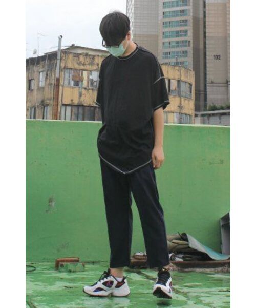 DEMARC(ドゥマーク)の「男女共用 アンバランス 半袖Tシャツ ブラック(Tシャツ/カットソー・メンズ・その他・FREE)」の11枚目の写真