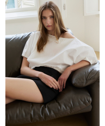 LETQSTUDIO（レチケットスタジオ）の「クラウドトップ, ホワイト（シャツ/ブラウス）」