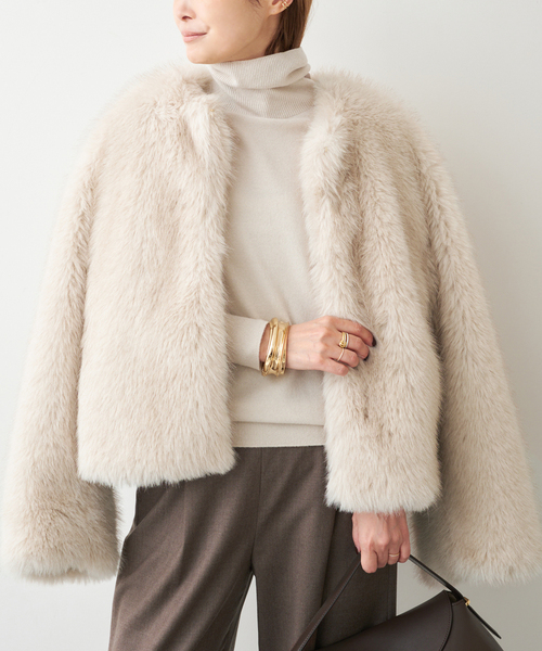 Deuxieme Classe(ドゥーズィエムクラス)の「Kate Fur ジャケット(その他アウター・レディース・ホワイト系その他・FREE)」の2枚目の写真