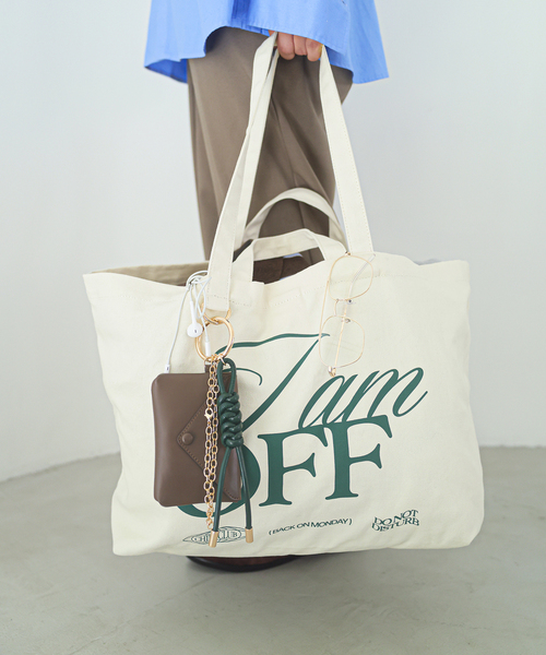 SLOBE IENA（スローブイエナ）の「《追加》LOUNA SLOBE別注 BIGトートバッグ（トートバッグ・レディース・パープル/アイボリー・FREE）」の21枚目の写真