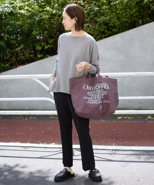 SLOBE IENA（スローブイエナ）の「《追加》LOUNA SLOBE別注 BIGトートバッグ（トートバッグ・レディース・パープル/アイボリー・FREE）」の14枚目の写真