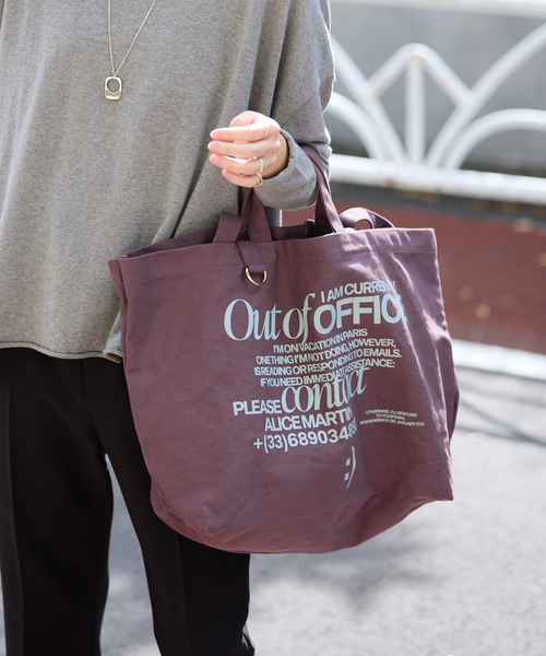 SLOBE IENA（スローブイエナ）の「《追加》LOUNA SLOBE別注 BIGトートバッグ（トートバッグ・レディース・パープル/アイボリー・FREE）」の15枚目の写真