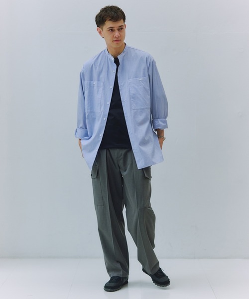 NewAnce(ニュアンス)の「【NewAnce】Two Tuck Slacks Cargo Pants(カーゴパンツ・メンズ・グレー/ブラック・S/M/L)」の9枚目の写真