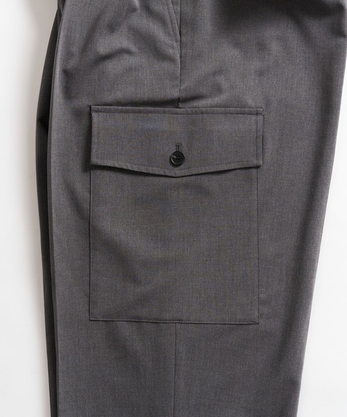 NewAnce(ニュアンス)の「【NewAnce】Two Tuck Slacks Cargo Pants(カーゴパンツ・メンズ・グレー/ブラック・S/M/L)」の18枚目の写真