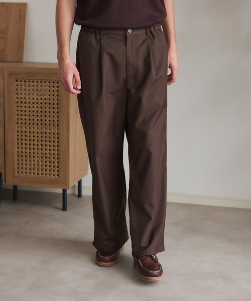 SETUP7(セットアップセブン)の「【SETUP7】Everyday Twill Wide Tuck Pants / エブリデイツイルワイドタックパンツ(チノパンツ・メンズ・ブラック/ブラウン/ネイビー・L/M)」の11枚目の写真