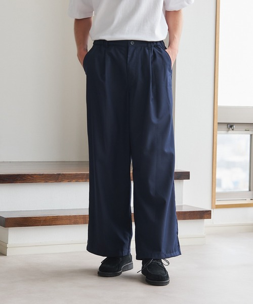 SETUP7(セットアップセブン)の「【SETUP7】Everyday Twill Wide Tuck Pants / エブリデイツイルワイドタックパンツ(チノパンツ・メンズ・ブラック/ブラウン/ネイビー・L/M)」の22枚目の写真
