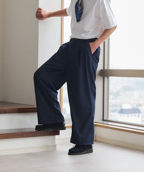 SETUP7(セットアップセブン)の「【SETUP7】Everyday Twill Wide Tuck Pants / エブリデイツイルワイドタックパンツ(チノパンツ・メンズ・ブラック/ブラウン/ネイビー・L/M)」の21枚目の写真