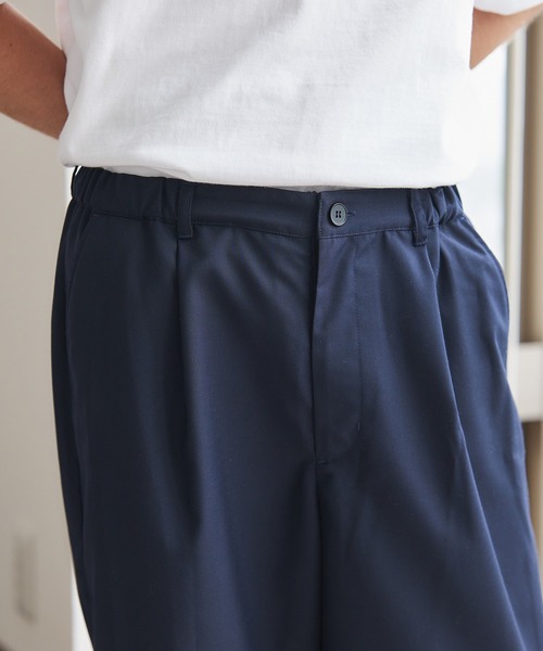 SETUP7(セットアップセブン)の「【SETUP7】Everyday Twill Wide Tuck Pants / エブリデイツイルワイドタックパンツ(チノパンツ・メンズ・ブラック/ブラウン/ネイビー・L/M)」の19枚目の写真