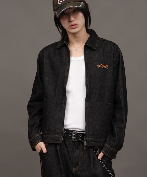 【SEQUENZ/シークエンズ】ZIP UP DENIM JACKET