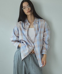 Doux archives | シアー２ＷＡＹシャツ（ストライプ／チェック）(シャツ/ブラウス)