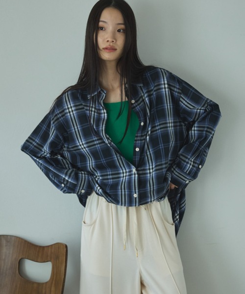 セール】【26SS 先行予約】シアー2WAYシャツ（ストライプ