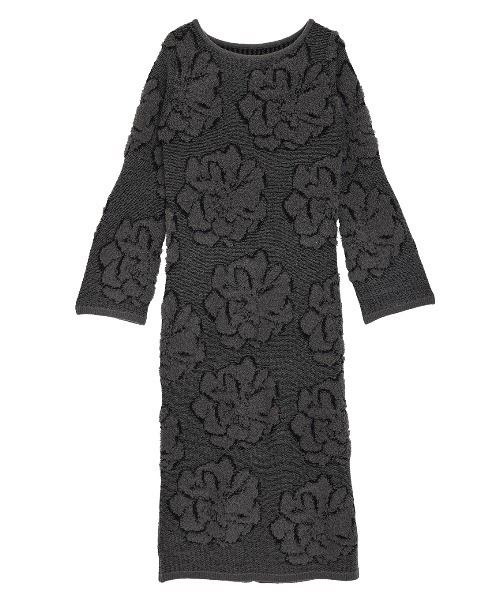 Ameri（アメリ）の「LOOP BLOOM GLOW JACQUARD KNIT DRESS（ドレス・レディース・ベージュ/グレー・SMALL/MEDIUM）」の9枚目の写真