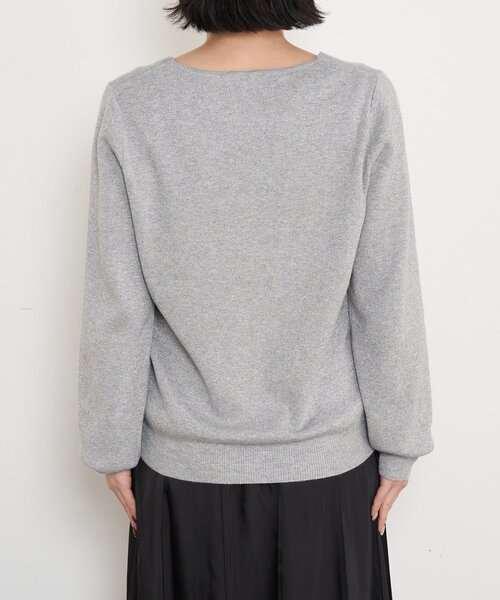 Jena espace merveilleux（ジェナ　エスパスメルヴェイユ）の「【春まで着れる】ラメプレーティングVニット（ニット/セーター・レディース・ライトグレー/ベージュ/ブルー系その他・FREE）」の16枚目の写真