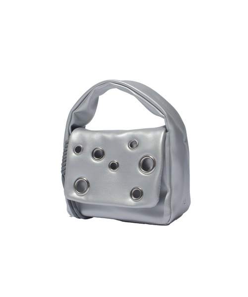 F/CE. (エフシーイー)の「F/CE. TECH LEATHER EYELET MINI POACH / エフシーイー テックレザー アイレット ミニポーチ(ハンドバッグ・レディース・ベージュ/ブラック/シルバー・FREE)」の7枚目の写真