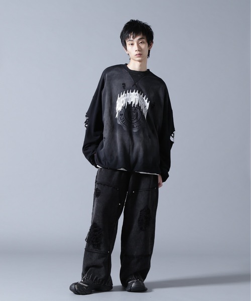 DANKE SCHON（ダンケシェーン）の「DankeSchon/ダンケシェーン/CHEMICAL BALOON CREWNECK（スウェット・メンズ・ブラック・M/L）」の9枚目の写真