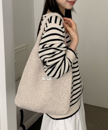 ベーシックデザインニットバッグ