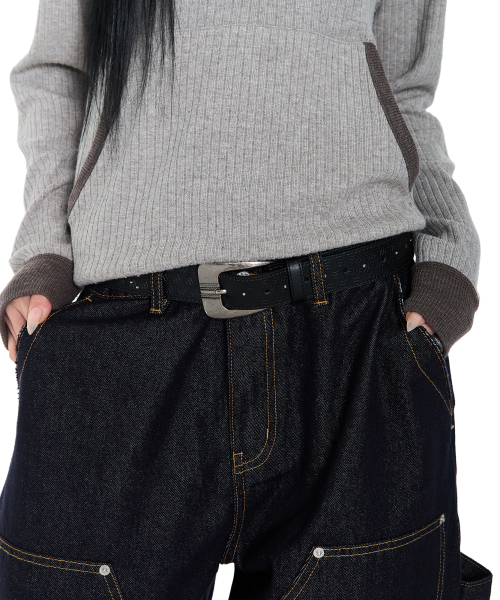 AAKAM(アーカム)の「Gem Studded Leather Belt (Black)(ベルト・レディース・その他・FREE)」の5枚目の写真