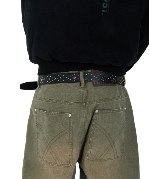 AAKAM(アーカム)の「Gem Studded Leather Belt (Black)(ベルト・レディース・その他・FREE)」の8枚目の写真