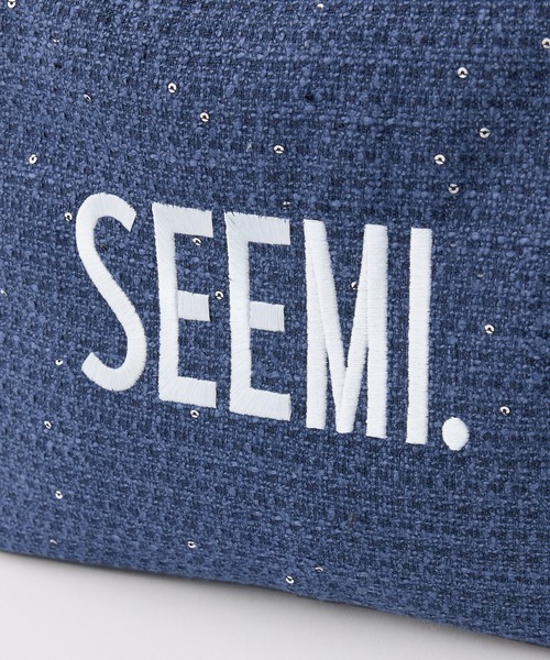 Seemi. byNICECLAUP（ シーミーバイナイスクラップ）の「【Seemi.】ツイードスクエアボストンバッグ（ボストンバッグ・レディース・ネイビー/アイボリー/サックスブルー・FREE）」の9枚目の写真