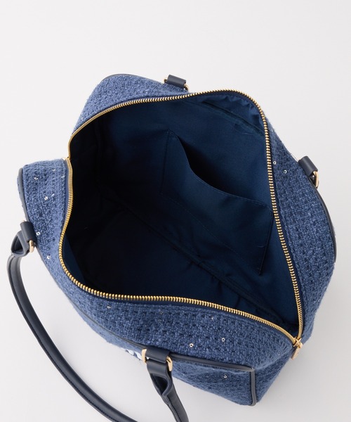 Seemi. byNICECLAUP（ シーミーバイナイスクラップ）の「【Seemi.】ツイードスクエアボストンバッグ（ボストンバッグ・レディース・ネイビー/アイボリー/サックスブルー・FREE）」の15枚目の写真