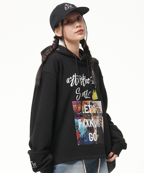 ARTISTWEAR（アーティストウェア）の「[ATW] レゴイージーフード（パーカー・レディース・ブラック・MEDIUM/LARGE/X-LARGE/XX-LARGE）」の2枚目の写真