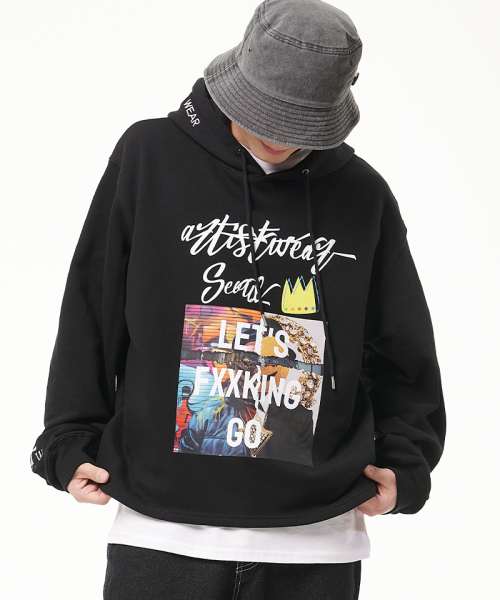 ARTISTWEAR（アーティストウェア）の「[ATW] レゴイージーフード（パーカー・レディース・ブラック・MEDIUM/LARGE/X-LARGE/XX-LARGE）」の3枚目の写真