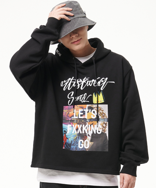 ARTISTWEAR（アーティストウェア）の「[ATW] レゴイージーフード（パーカー・レディース・ブラック・MEDIUM/LARGE/X-LARGE/XX-LARGE）」の4枚目の写真