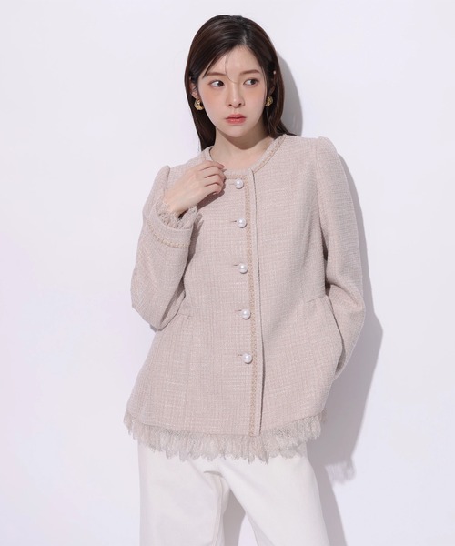 ツィードペプラムジャケット（その他アウター）｜Rirandture（リランド