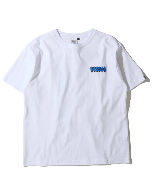 VISION STREET WEAR（ヴィジョンストリートウェア）の「【VISION STREET WEAR】オリジナルグラフィック バックプリントクルーネックTシャツ（Tシャツ/カットソー・レディース・パープル/ホワイト/ブラック・MEDIUM/X-LARGE/LARGE）」の4枚目の写真