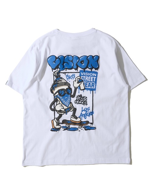 VISION STREET WEAR（ヴィジョンストリートウェア）の「【VISION STREET WEAR】オリジナルグラフィック バックプリントクルーネックTシャツ（Tシャツ/カットソー・レディース・パープル/ホワイト/ブラック・MEDIUM/X-LARGE/LARGE）」の5枚目の写真