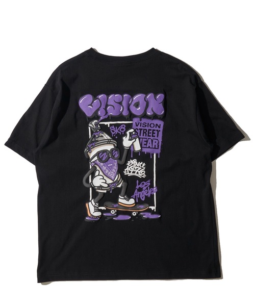 VISION STREET WEAR（ヴィジョンストリートウェア）の「【VISION STREET WEAR】オリジナルグラフィック バックプリントクルーネックTシャツ（Tシャツ/カットソー・レディース・パープル/ホワイト/ブラック・MEDIUM/X-LARGE/LARGE）」の7枚目の写真