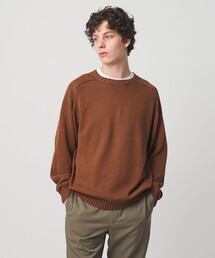 UNITED ARROWS モカブラウン 長袖セーター a day in the life ユナイテッドアローズ フェイクレイヤード クルー