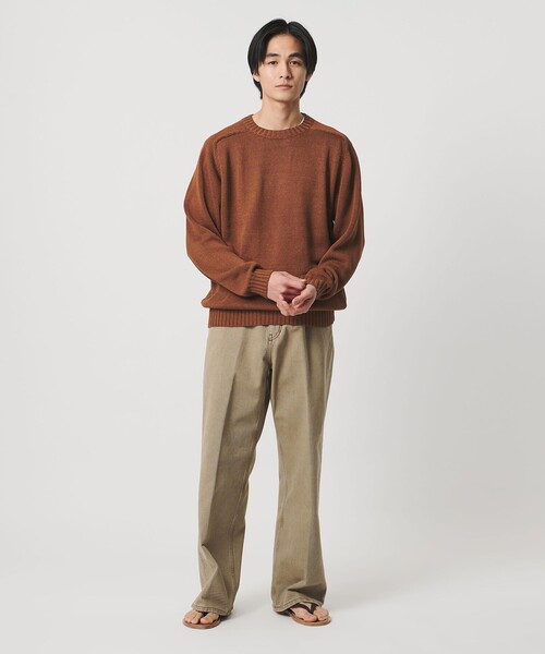UNITED ARROWS（ユナイテッドアローズ）の「テープヤーン 天竺編み  クルーネック サマーニット（ニット/セーター・メンズ・ブラック/イエロー/ブラウン系・S/M/L/XL）」の9枚目の写真