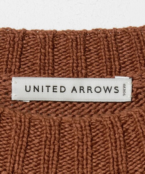 UNITED ARROWS（ユナイテッドアローズ）の「テープヤーン 天竺編み  クルーネック サマーニット（ニット/セーター・メンズ・ブラック/イエロー/ブラウン系・S/M/L/XL）」の7枚目の写真