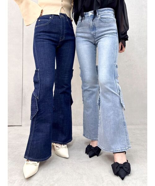 dazzlin(ダズリン)の「バックリボンフルイドパンツ(デニムパンツ・レディース・ブルー/インディゴブルー・SMALL/MEDIUM)」の6枚目の写真