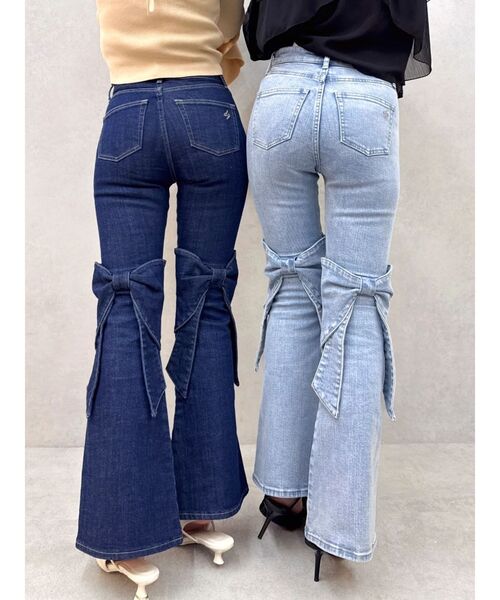 dazzlin(ダズリン)の「バックリボンフルイドパンツ(デニムパンツ・レディース・ブルー/インディゴブルー・SMALL/MEDIUM)」の8枚目の写真
