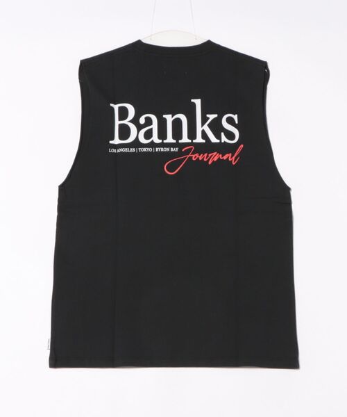 BANKS(バンクス)の「TANK/BANKS JOURNAL/バンクスジャーナル タンクトップ バックプリント ロゴタンク サーフ ストリート ビーチ アウトドア(タンクトップ・メンズ・ブラック/オリーブ/オフホワイト・X-LARGE/MEDIUM/LARGE)」の4枚目の写真